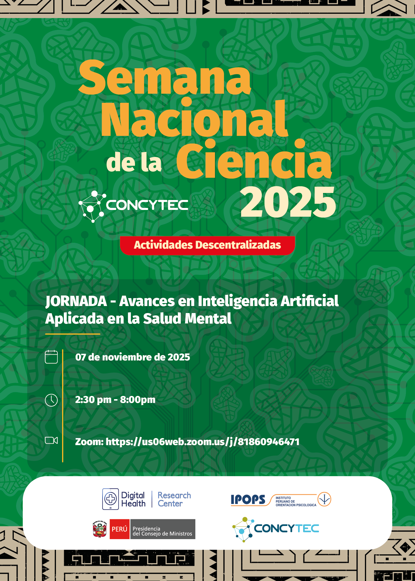 Jornada | Avances en Inteligencia Artificial Aplicada en la Salud Mental